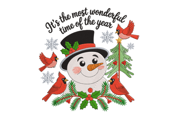 Snowman Family Embroidery Design Review